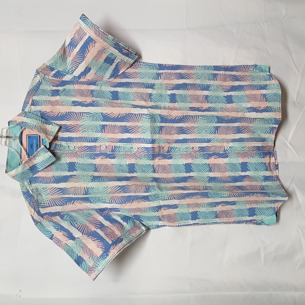 Medium Made To Live button up shirt sleeve Hawaiian